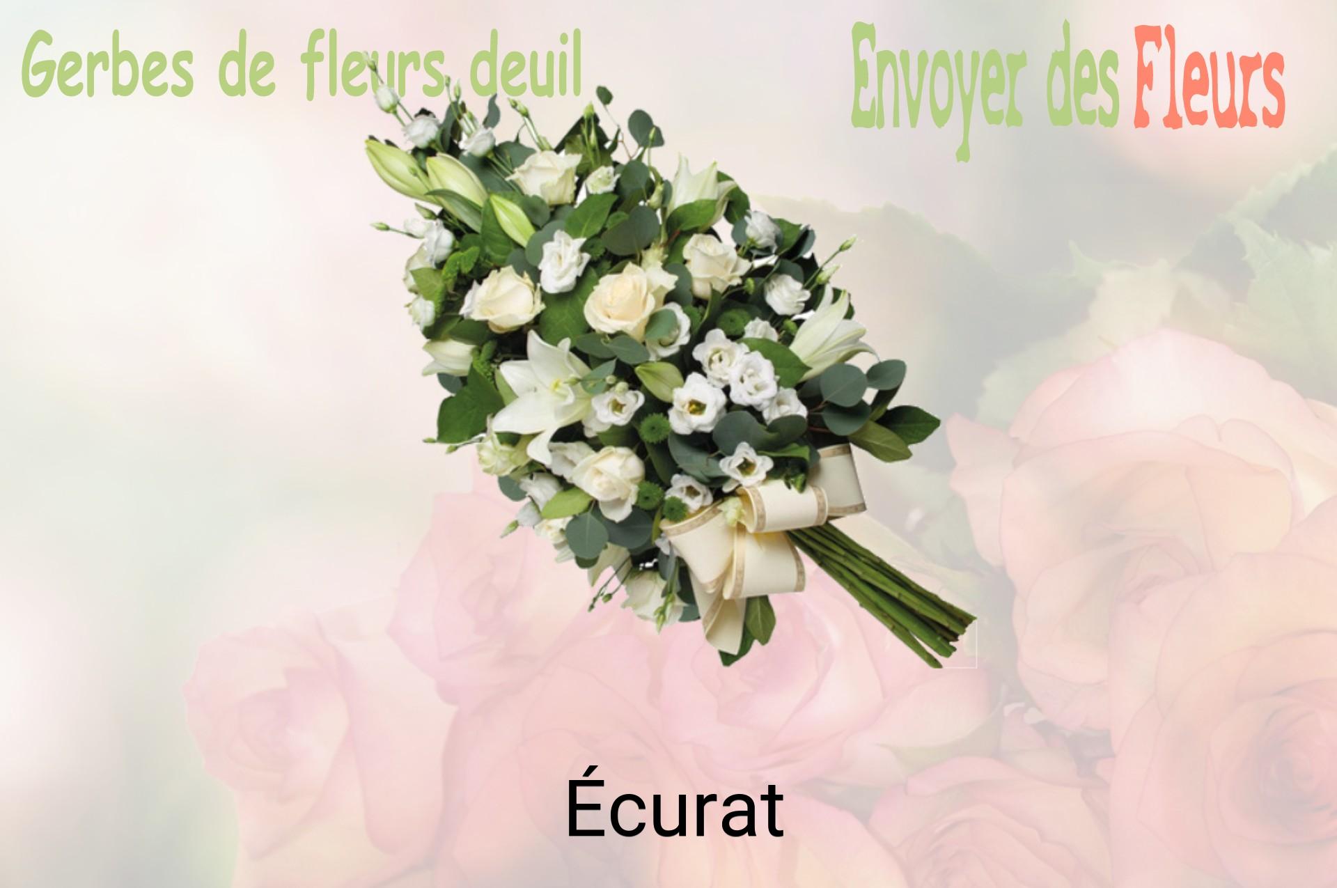 Gerbe de fleurs de deuil livrée à Écurat